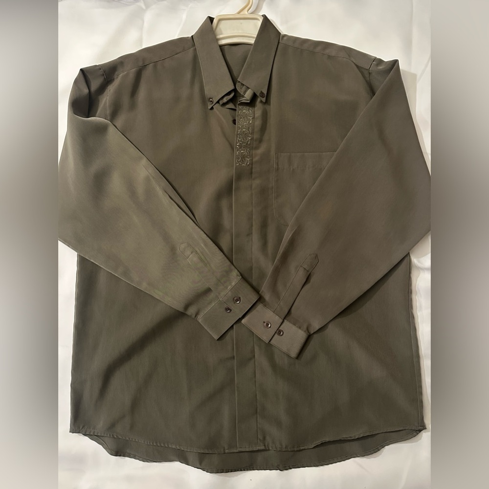 Men's Taupe Dress Shirt